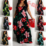 Women's Long Floral Summer Dresses - Red/Red - Dress - 5XL - Polyester - image 9