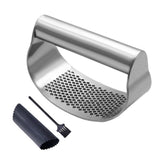 Wood Garlic Spice Crusher - Silver - Garlic Rocker Set - Bamboo Wood - image 16