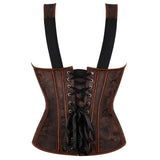 Women's Shoulder Strap Corset Dress - Red - 1 - Corset Skirt Set - 6XL - Polyester - image 14