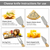 Funki Buys | Cheese Knives | Wood Handled 4 Pcs Set - Beige / 4 Piece Cheese Knife Set / Wood - image 14