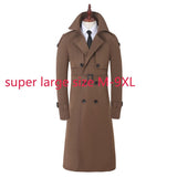 Men's Long Windbreaker Trench Coat - Ivory - Long Trench Coat - 9XL - Polyester - image 17
