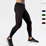 Men's Compression Workout Pants - Black/Red - XXL - Spandex - image 18