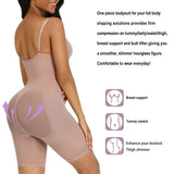 Women's Seamless Bodysuit Shaper - Beige - Shapewear Body Shaper - 3XL - Spandex - image 18