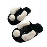Women's Cute Animal Cartoon Dog Slippers - Black/White - Slippers - XXL - Plush/Rubber - image 16