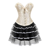 Women's Victorian Corset Dress 2Pcs Set - Black - 1 / Corset / Black Skirt - 6XL - Polyester - image 31