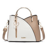 Handbags Women's Luxury Two Toned Bags - Beige - Handbag - Small - PU Leather - image 16