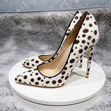 Women's High Animal Print Stilettos Flock - Green - 1 / 12cm / Stilettos - 42 B - PU Suede Leather - image 15