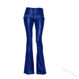 Women's Elegant Chic Faux Leather Pants - Black - 5XL - PU Leather - image 11