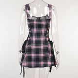 Women's Fairy Grunge Plaid Mini Dress - White - Mini Dress - XXXL - Polyester - image 27