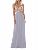 Women's Sequin Prom Bridesmaid Dress - Rose Gold - Prom Bridesmaid Dress - Polyester/Sequin - image 24