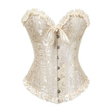 Women's Pretty Overbust Corset Bustier - Black - 819 / Front Clip / Corset - 7XL - Polyester - image 31
