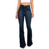 Funki Buys | Pants | Women's High Waist Slim Fit ... - Blue : Light Blue : High Waist Jeans / 4XL / Polyester Denim - image 9