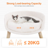 Pet Sofa Bed Raised Small Dog Couch - White - 1 / Ped Bed Stool / Large 24.21" - Plush - image 8