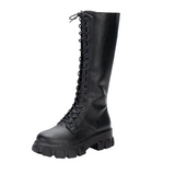 Funki Buys | Boots | Women's Knee-High Platform Lace Up Boot - White - Boots / 12 B / PU Leather - image 10