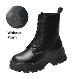 Funki Buys | Boots | Women's Lace-up Chunky Combat Boots - Black - Ankle / With Plush Inner / 43 B / PU Leather - image 46