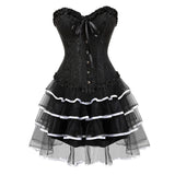 Women's Victorian Corset Dress 2Pcs Set - Black - 1 / Corset / Black Skirt - 6XL - Polyester - image 28