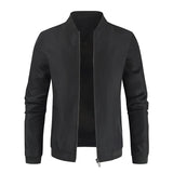 Men's Smart Stand Collar Dress Jacket - Black - Jacket - 8XL - Polyester - image 13