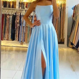 Women's Elegant Long Satin Prom Dress - Red - Spaghetti Strap Evening Dress - 22W - Satin - image 29