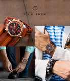 Men's Women's Stylish Wooden Watches - Blue - S18-6 / Customized / Wood Watch - Medium - Wood/Stainless Steel - image 18