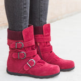 Funki Buys | Boots | Women's Buckled Suede Snow Ankle Boots - Gray : Suede Ankle Boot / 43 B / PU Suede Leather - image 47