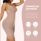 Women's Seamless Bodysuit Shaper - Beige - Shapewear Body Shaper - 3XL - Spandex - image 17