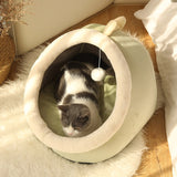 Funki Buys | Pet Beds | Cat Bed Warm Cozy Kitten Cat Cave - Pink - Rabbit / Cat Cave Bed / L / Plush - image 2