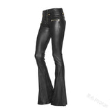 Women's Elegant Chic Faux Leather Pants - Black - 5XL - PU Leather - image 6