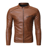 Men's Women's Slim PU Leather Jacket - Black - Jacket - 4XL - PU Leather - image 18