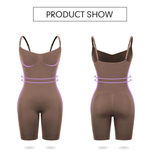 Women's Seamless Bodysuit Shaper - Beige - Shapewear Body Shaper - 3XL - Spandex - image 25