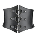 Women's Under Bust Waist Cincher Belts - Black - Heart - Waist 60-80cm - PU Leather - image 32