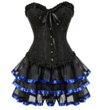 Women's Pretty Tutu Bustier Corset Sets - Blue - 1 / Set - 7XL - Polyester - image 9
