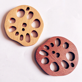 Funki Buys | Coasters | Natural Lotus Ro... - Beige - Beech / Lotus Root Coasters Set of 10 / 3.74" x 3.34" / Wood - image 22