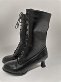 Women's Victorian Style Lace Up Boots - Brown - 1 / A / Boots - 46 B - PU Leather - image 14