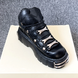 Women's Gothic Punk Platform Sneakers - Black - 1 /  No Plush / Punk Shoes - 44 B - PU Leather - image 22