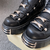 Women's Gothic Punk Platform Sneakers - Black - 1 /  No Plush / Punk Shoes - 44 B - PU Leather - image 21