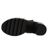 Women's High Gothic Platform Sandals - Black - Gothic Gladiator Sandals - 42 B - PU Leather - image 14