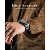 Men's Wooden Quartz Wrist Stop Watch - Blue/Black - E03-1 / Wood Watch - Wood/Stainless Steel - image 7
