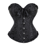 Women's Black Victorian Corset Dress - Black - 2 / Corset - 6XL - Polyester Lace - image 18