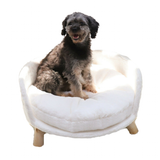Pet Sofa Bed Raised Small Dog Couch - White - 1 / Ped Bed Stool / Large 24.21" - Plush - image 16