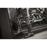 Men's Buckle Strap Mid-Calf Gothic Boots - Black - Biker Boots - 46 B - PU Leather - image 21