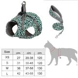 Cat Harness Walking Lead Vest Set - Green - Cat Vest Harness Leash - XL - Nylon/Canvas - image 4