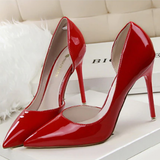 Women's Elegant Pointed Toe Bridal Stiletto - Black - Shoes - 43 B - PU Patent Leather - image 18