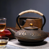 Cherry Blossoms Cast Iron Tea Kettle - Black - 1 / Cherry Blossom Red / Teapot - Medium - Cast Iron - image 10