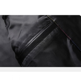Men's Stylish Faux Leather Dress Jackets - Black - Faux Leather Jacket - 8XL - PU Leather - image 7
