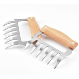 Meat Shredding Tools Forks Claws - Beige - 1 - Meat Bear Claws - 2 Pcs - Medium - Stainless Steel - image 1
