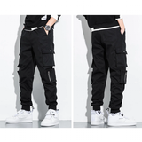 Men's Hip Hop Streetwear Cargo Pants 8XL - Black - Streetwear Cargo Pants - 8XL - Polyester - image 15