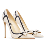 Women's Leather Butterfly-Knot Stilettos - Black - 1 / 10cm / Stiletto Shoes - 41 B - Genuine Leather - image 28