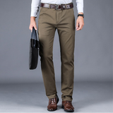 Men's Modern Stretch Business Work Pants - Khaki - Pants - 42 - Polyester Spandex - image 3