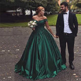Women's Elegant Long Satin Ball Gown - Blue - Elegant Evening Gown - 28W - Satin - image 11