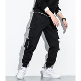 Men's Hip Hop Streetwear Cargo Pants 8XL - Black - Streetwear Cargo Pants - 8XL - Polyester - image 14
